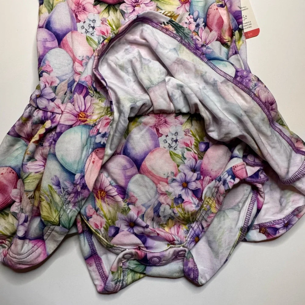 Bums & Roses Ruffle Dress So Eggstra 6-12 months bamboo Easter egg‎ twirl NEW
